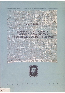 Tradycyjna astronomia i meteorologia ludowa na Mazurach, Warmii i Kurpiach
