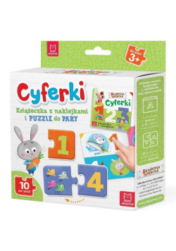 Cyferki Książeczka z naklejami puzzle do pary