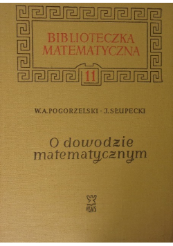 O dowodzie matematycznym