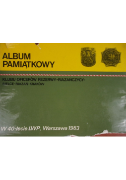 Album pamiątkowy. Klub oficerów rezerwy