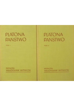 Platon Państwo Tom I i II