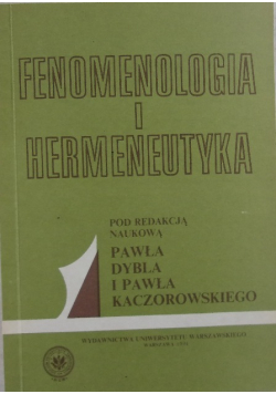 Fenomenologia i hermeneutyka