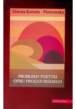 Problemy poetyki opisu prozatorskiego
