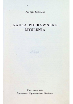 Nauka poprawnego myślenia