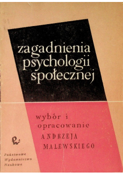 Zagadnienia psychologii społecznej