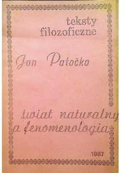 Świat naturalny a fenomenologia