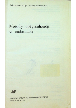 Metody optymalizacji w zadaniach
