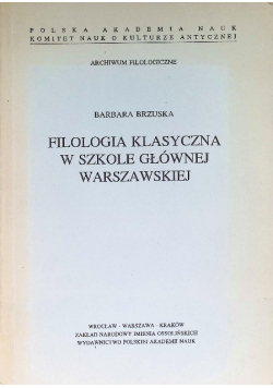 Filologia klasyczna w Szkole Głównej Warszawskiej