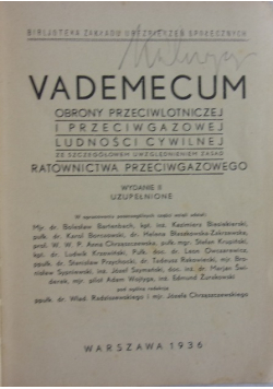 Vademecum obrony przeciwlotniczej i przeciwgazowej ludności cywilnej 1936 r.