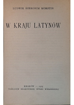 W Kraju Latynów 1925 r.