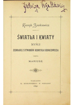 Światła i kwiaty  1896 r.
