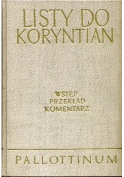 Listy do Koryntian Wstęp przekład komentarz