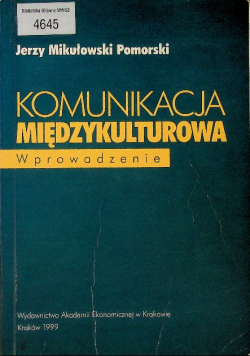 Komunikacja międzykulturowa Wprowadzenie