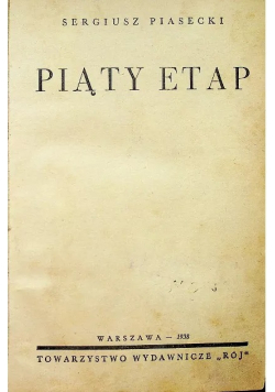 Piąty etap 1938r.