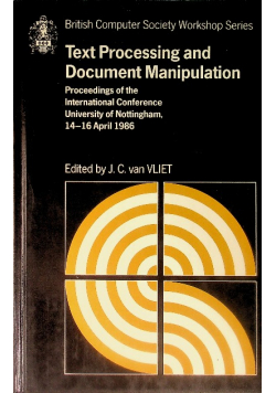 Text processing and document manipulation: proceedings of the international