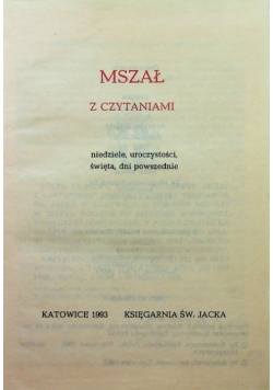 Mszał z czytaniami
