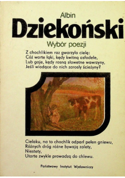 Dziekoński Wybór poezji