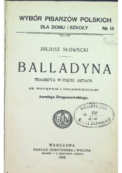Balladyna 1908 r.