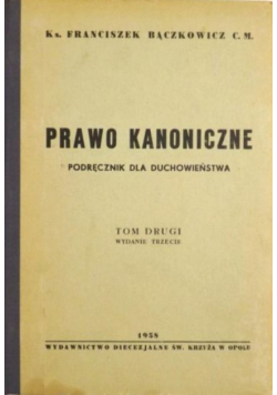 Prawo kanoniczne, Tom II