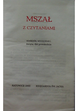 Mszał z czytaniami