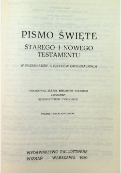Pismo Święte Starego i Nowego Testamentu