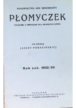 Płomyczek 1932 / 33 1934 r.