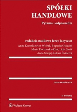 Spółki handlowe Pytania i odpowiedzi