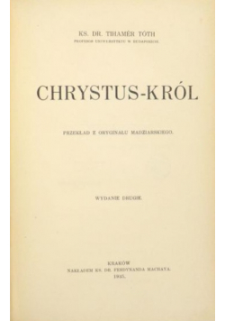 Chrystus król 1935 r.