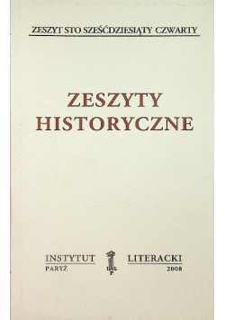 Zeszyty historyczne zeszyt 167