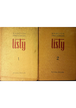Żmichowska Listy Tom I i II