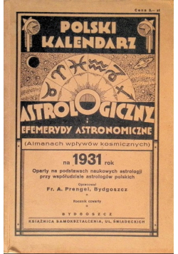 Kalendarz Astrologiczny  1931 r.