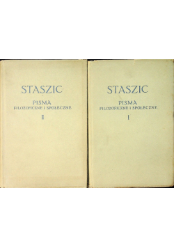 Staszic Pisma filozoficzne i społeczne Tom 1 i 2