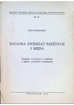 Badania zwierząt rzeźnych i mięsa