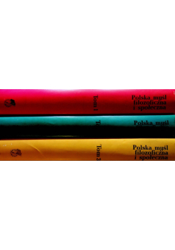 Polska myśli filozoficzna i społeczna Tom 1 do 3