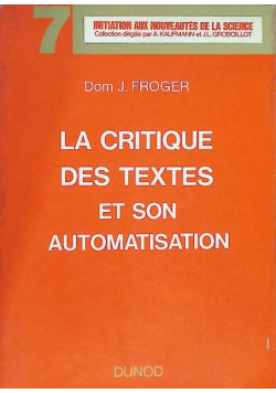 La critique des textes et son automatisation