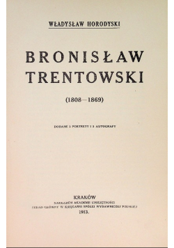 Bronisław Trentowski 1913 r.