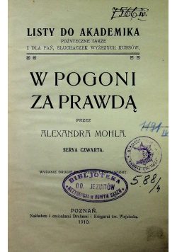 W pogoni za prawdą Serya czwarta 1910 r.