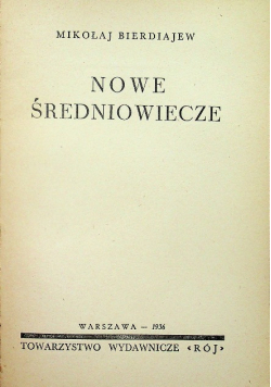Nowe Średniowiecze 1936 r.