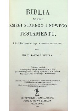 Biblia Święta to jest Całe Pismo Święte