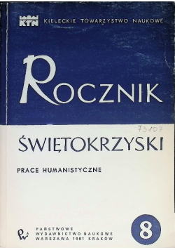 Rocznik Świętokrzyski Tom 8