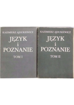 Język i poznanie Tom 1 i 2