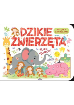 Dzikie zwierzęta Książka edukacyjna z puzzlami