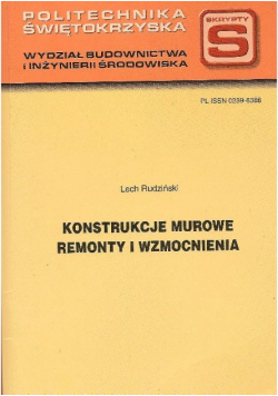 Konstrukcje murowe. Remonty i wzmocnienia Nr 420 / 10