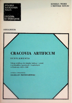 Cracovia Artificum. Supplementa