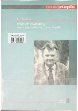 Język właściwie użyty Szkice o poezji