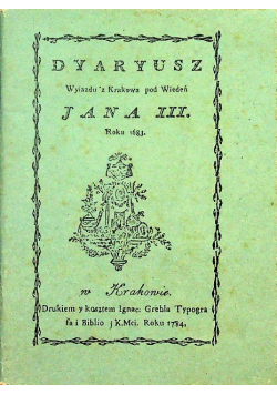 Dyaryusz wyiazdu z krakowa