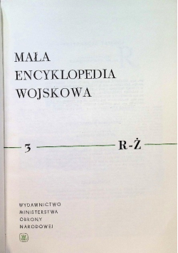 Mała encyklopedia wojskowa Tom 3