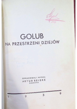 Golub na przestrzeni dziejów 1939 r.