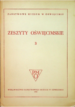 Zeszyty oświęcimskie Tom  3