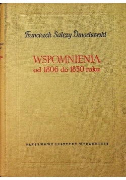Wspomnienia od 1806 do 1830 roku
